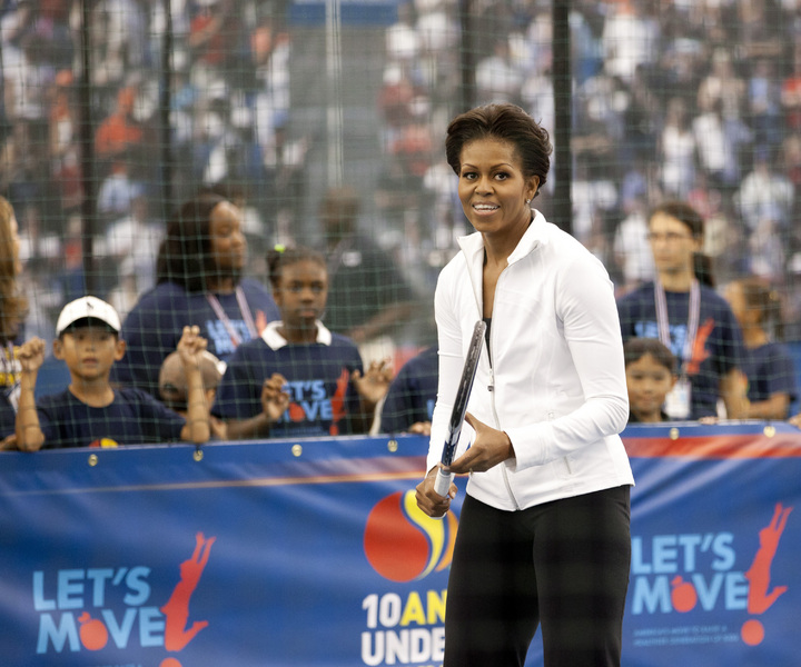 U.S. Open Tennis Clinic - Michelle Obama