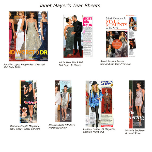 Janet Mayer Magazine Fashion Tear Sheets