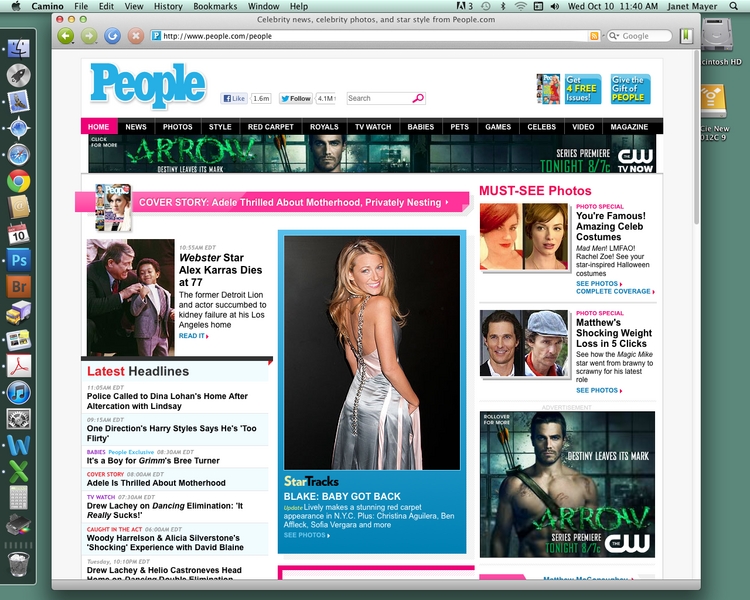 People.com Home Page Blake Lively