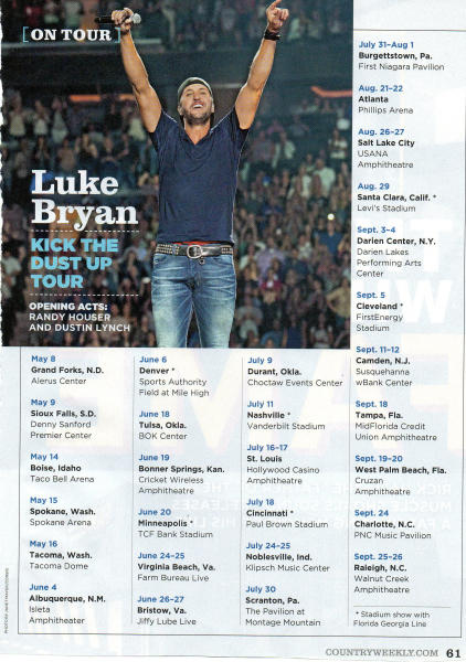 Luke Bryan Tour MSG